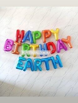 ฟอยล์ตัวอักษร ติดผนัง วันเกิดเด็ก ฟอยล์ตัวอักษร Happy Birthday หลากสี 1 ชิ้น พร้อม ฟอยล์ตัวอักษรชื่อ 5 ตัวอักษร พร้อมตกแต่ง สามารถเปลี่ยนสี-ฟอยล์ตัวอักษรได้