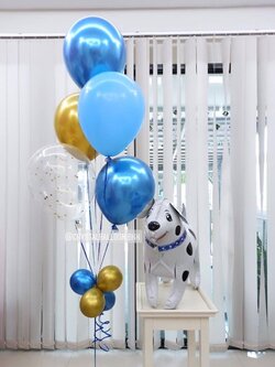 ลูกโป่ง วันเกิดเด็ก Theme เจ้าหมาน้อยแสนซน พร้อมตกแต่ง สามารถเปลี่ยนสีลูกโป่ง/เปลี่ยนฟอยล์การ์ตูนได้