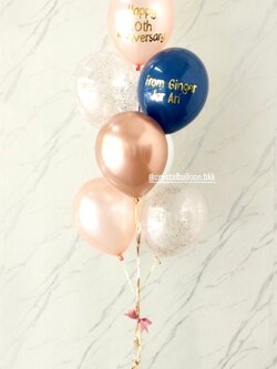 ลูกโป่ง วันเกิด ช่อลูกโป่ง ช่อ 7 ลูก 1 ช่อ พร้อมตกแต่ง สามารถเปลี่ยนสีลูกโป่งได้