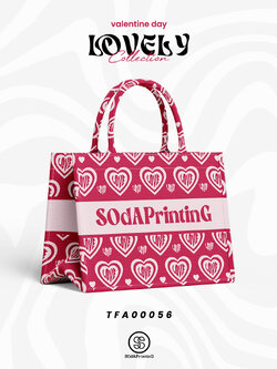 Mini Book tote bag Lovely Collection รหัส TFA00056 #ใส่ชื่อได้ #SOdAbag #SOdAPrintinG
