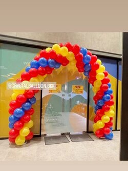 Organic Backdrop ซุ้มโค้ง เปิดงาน ขนาด กว้าง 2 เมตร สูง 2.5 เมตร Theme หลากสี พร้อมตกแต่ง สามารถเปลี่ยนสีลูกโป่งได้