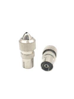 ปลั๊ก75โอห์ม(ทีวี) เหล็ก(เมีย) PAL-102(แพ็คคู่)