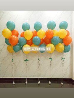 ลูกโป่ง เปิดงาน ช่อลูกโป่ง ช่อ 7 ลูก 5 ช่อ พร้อมตกแต่ง สามารถเปลี่ยนสีลูกโป่งได้