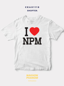 เสื้อยืด พิมพ์ลาย I LOVE NPM (นครพนม) รหัส CEA01119 #SOdAtee #SOdAPrintinG