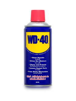 น้ำมันอเนกประสงค์ WD-40 ขนาด 300ml. ใช้หล่อลื่น, คลายติดขัด, ไล่ความชื่น, ทำความสะอาด, ป้องกันสนิม, สีใส, ไม่มีกลิ่นฉุน Pn.W051-0038 (แท้) ##(*)