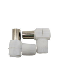 *เลิกจำหน่าย* ปลั๊ก75โอห์ม(ทีวี) พลาสติก ด้ามงอ (ผู้) PAL-107 (แพ๊คคู่)