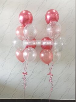 ลูกโป่ง แสดงความยินดี ช่อลูกโป่ง ช่อ 7 ลูก 2 ช่อ พร้อมตกแต่ง สามารถเปลี่ยนสีลูกโป่งได้