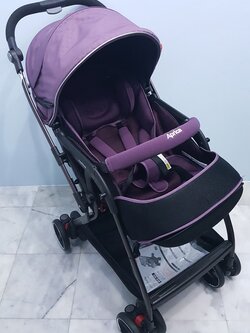 Aprica Optia Premium สีม่วง สภาพสวย ทำความสะอาดฆ่าเชื้อพร้อมใช้งาน