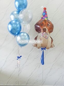 ลูกโป่ง วันเกิดเด็ก ฟอยล์บีเกิ้ล Anagram 1 ชิ้น พร้อม พู่ 1 ชิ้น,ช่อลูกโป่ง ช่อ 7 ลูก 1 Theme สีน้ำเงินโครเมี่ยม พร้อมตกแต่ง พร้อมตกแต่ง พู่ 1 ชิ้น สามารถเปลี่ยนสีลูกโป่ง/เปลี่ยนข้อความ/เปลี่ยนฟอยล์ตกแต่งได้