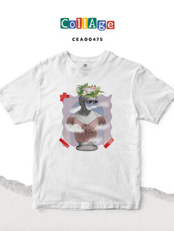 เสื้อยืดพิมพ์ลาย Collage Smoke Cannabis II รหัส CEA00475 สีขาว #เสื้อยืด #Collage