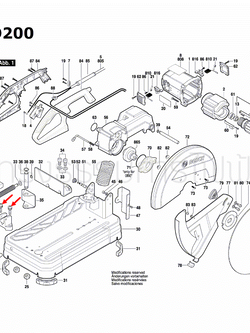 สกรูและแหวนรวมกัน เครื่องตัดเหล็ก BOSCH รุ่น GCO14-24, GCO14-24่J, GCO 20-14, GCO200, GCO220, GCO240 (ราคา/ชิ้น) Pn.1609B03629 (แท้-สั่ง)