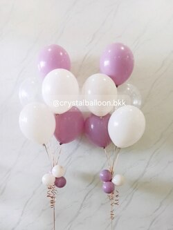 ลูกโป่งเกิด ช่อลูกโป่ง ช่อ 5 ลูก 2 ช่อ Theme ม่วง พร้อมตกแต่ง สามารถเปลี่ยนสีลูกโป่ง/เปลี่ยนข้อความ/เปลี่ยนสี-ฟอยล์ตกแต่งได้