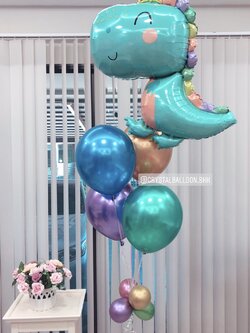 ลูกโป่ง วันเกิดเด็ก ช่อลูกโป่งไดโนเสาร์ Anagram ช่อ 5 ลูก 1 ช่อ พร้อมตกแต่ง สามารถเปลี่ยนสีลูกโป่ง/เปลี่ยนฟอยล์ตกแต่งได้