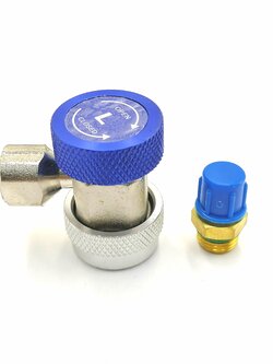 หัวเติมน้ำยาแอร์ R134a ด้าน Low(น้ำเงิน) #QC-19-L