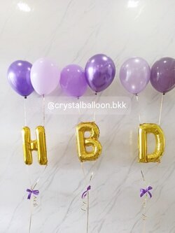 ลูกโป่ง วันเกิด ฟอยล์ตัวอักษร ขนาด 16" 3 ตัวอักษร พร้อม ลูกโป่ง 6 ลูก พร้อมตกแต่ง สามารถเปลี่ยนสีลูกโป่ง/เปลี่ยนสี-ฟอยล์ตัวอักษรได้