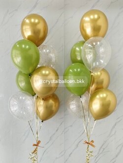 ลูกโป่ง แสดงความยินดี ช่อลูกโป่ง ช่อ 7 ลูก 2 ช่อ พร้อมตกแต่ง สามารถเปลี่ยนสีลูกโป่ง/เปลี่ยนข้อความได้