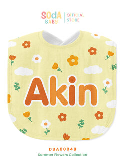 ผ้าซับน้ำลาย Baby Bib ลาย Flowers in the sky รหัส DBA00048 🌼🌸 #SummerFlowers #SOdAbaby