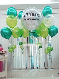 ลูกโป่ง Grand Opening Bubble ขนาด 24" พร้อมตกแต่ง ช่อลูกโป่ง 5 ลูก 4 ช่อ สามารถเปลี่ยนสีลูกโป่ง/เปลี่ยนข้อความ/เปลี่ยนขนาดได้