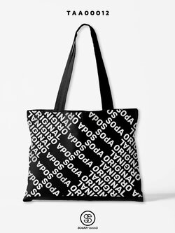 กระเป๋าผ้าช็อปเปอร์ SOdA Original I รหัส TAA00012 #SOdABag #SOdAPrintinG #กระเป๋าShopper #กระเป๋าผ้าสะท้อนน้ำ