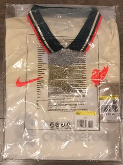 เสื้อฟุตบอล ทีมสโมสรลิเวอร์พูล ชุดเยือน 2021/22 ใหม่ S-Size / LIVERPOOL Football Shirt Away Kit 2021/22 Jersey NEW S-Size