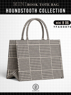 Mini Book tote bag HOUNDSTOOTH COLLECTION รหัส TFA00075 #ไม่ใส่ชื่อ #SOdAbag