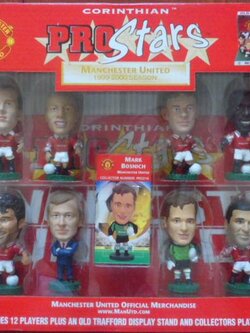 ตุ๊กตาโมเดลนักฟุตบอล ทีมแพ็ค 12x สโมสรแมนเชสเตอร์ ยูไนเต็ด โครินเธียน โปรสตาร์ - 1999/2000 ใหม่ / 12x MANCHESTER UNITED Football Club Corinthian ProStars Football Figure Team Pack - 1999/2000 NEW