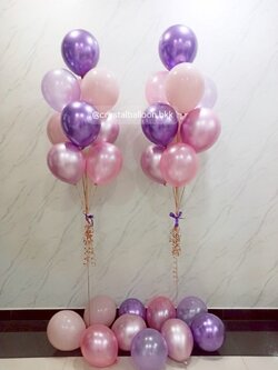 ลูกโป่ง วันเกิด ลูกโป่งช่อ 9 ลูก 2 ช่อ พร้อม ลูกโป่งโปรยพื้น 10 ลูก Theme ม่วง พร้อมตกเเต่ง สามารถเปลี่ยนสีลูกโป่ง/ข้อความสามารถเพิ่มได้