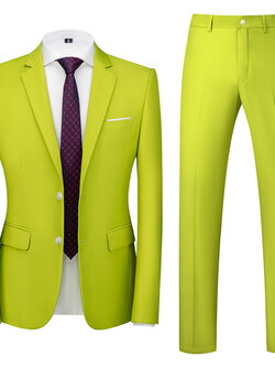 Pre-order เสื้อสูทชาย สีเขียวอ่อน ทรงสลิม สไตล์เกาหลี