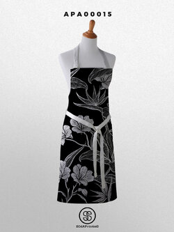 ผ้ากันเปื้อน พิมพ์ลาย Flowers II รหัส APA00015 #ผ้ากันเปื้อน #SOdAapron #SOdAHome