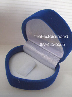 BOX-ring01-B+++ กล่องใส่แหวนกำมะหยี่+++ รูปหัวใจ สำหรับใส่แหวน 1 วง สีน้ำเงิน