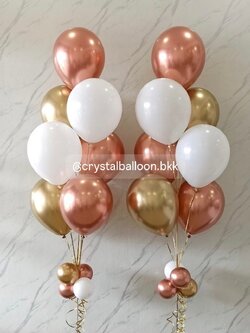 ลูกโป่ง แสดงความยินดี ช่อลูกโป่ง ช่อ 7 ลูก 2 ช่อ พร้อมตกแต่ง สามารถเปลี่ยนสีลูกโป่ง/เปลี่ยนข้อความได้