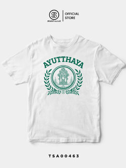 เสื้อยืด พิมพ์ลาย ตราสัญลักษณ์จังหวัดพระนครศรีอยุธยา Phra Nakhon Si Ayutthaya รหัส TSA00463 #SOdAtee #SOdAPrint