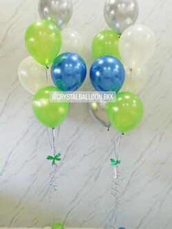 ลูกโป่ง เปิดงาน ช่อลูกโป่ง ช่อ 7 ลูก 2 ช่อ พร้อมตกแต่ง สามารถเปลี่ยนสีลูกโป่งได้