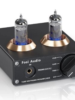 Fosi Audio Box X2 Vacuum Tube MM Phono Preamplifier 6A2 x2 คุณภาพสูง อัพเกรดหลอดแก้วได้ ประกันศูนย์ไทย