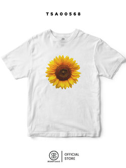 เสื้อยืด สีขาว พิมพ์ลาย ดอกทานตะวัน 🌻 รหัส TSA00568 #เสื้อ #เสื้อยืด #SOdAPrintinG #ดอกทานตะวัน