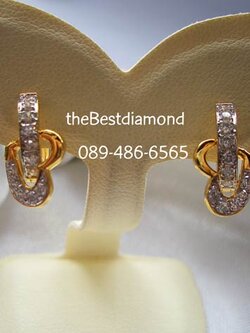 ===BE430+++ต่างหูคล้องรัก+++น่ารัก เก๋ไก๋มากๆ ด้านบนเป็นห่วงแบบเรียบๆ มีหัวใจโปร่งๆ ฝังเพชรครึ่งเดียวเป็นส่วนตุ้งติ้ง ดีไซน์น่ารักมากๆๆๆ