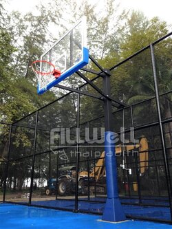 Strong 6 แป้นบาสเกตบอลเสาเดี่ยวฝังพื้น