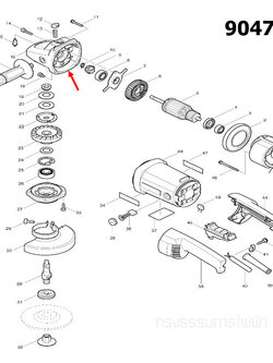 หัวกระโหลก หินเจียร Makita-มากีต้า 9047 [#16] Pn.151859-9 (แท้) ##