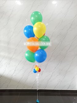 ลูกโป่ง แสดงความยินดี ช่อลูกโป่ง 9 ลูก 1 ช่อ สีคัลเลอร์ฟูล พร้อมตกแต่ง สามารถเปลี่ยนสีลูกโป่งได้