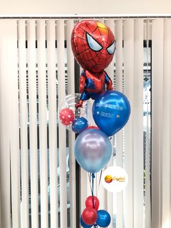 ลูกโป่ง เยี่ยมไข้เด็กชาย Theme Spider-Man พร้อมตกแต่ง สามารถเปลี่ยนสีลูกโป่ง/เปลี่ยนข้อความ/เปลี่ยนฟอยล์การ์ตูนได้