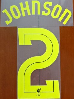 ชุดชื่อและเบอร์ติดเสื้อฟุตบอล #2 จอห์นสัน สโมสรลิเวอร์พูล (ชุดเยือน UEL 2010/11) PLAYER SIZE ใหม่ / #2 JOHNSON LIVERPOOL Football Club (Away UEL 2010/11) PLAYER SIZE Name and Number Set NEW