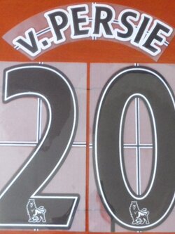 ชุดชื่อและเบอร์ติดเสื้อฟุตบอล #20 ฟาน เพอร์ซี่ สโมสรแมนเชสเตอร์ ยูไนเต็ด (ชุดเยือน EPL 2012/13) PLAYER SIZE ใหม่ / #20 v.PERSIE MANCHESTER UNITED Football Club (Away EPL 2012/13) PLAYER SIZE Name and Number Set NEW