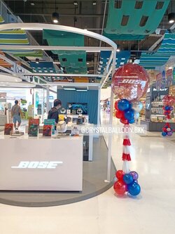 เสาลูกโป่ง เปิดร้าน Bubble ขนาด 36" กลิตเตอร์สีแดง 1 เสา พร้อมตกแต่ง สามารถเปลี่ยนสีลูกโป่ง/เปลี่ยนข้อความได้