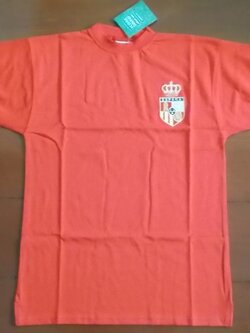 เสื้อฟุตบอล ทีมชาติสเปน ชุดเหย้า เรโทร 1970 ใหม่ M-Size / SPAIN Football Shirt Retro Home Kit 1970 Jersey NEW M-Size