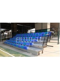 อัฒจันทร์พับเก็บได้ 6 m. 5 ชั้น เก้าอี้ HDPEมีพนักพิง