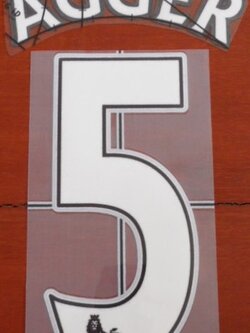 ชุดชื่อและเบอร์ติดเสื้อฟุตบอล #5 แอกเกอร์ สโมสรลิเวอร์พูล (ชุดเหย้า EPL 2007/13) PLAYER SIZE ใหม่ / #5 AGGER LIVERPOOL Football Club (Home EPL 2007/13) PLAYER SIZE Name and Number Set NEW
