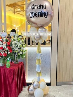 เสาลูกโป่ง เปิดงาน Grand Opening ลูกโป่งยาง ขนาด 36" พร้อมตกแต่ง สามารถเปลี่ยนสีลูกโป่ง/เปลี่ยนข้อความได้