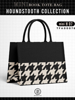 Mini Book tote bag HOUNDSTOOTH COLLECTION รหัส TFA00076 #ไม่ใส่ชื่อ #SOdAbag