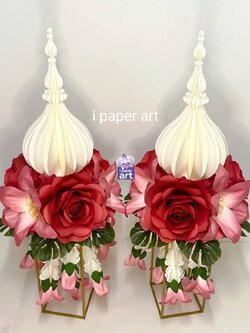 พุ่มสักการะ-แท่นมาลัยใหญ่ สินค้าไทย งานปราณีต | ประดับสถานที่ พิธีการ | สูง 140 ซม. กว้าง 60 ซม.