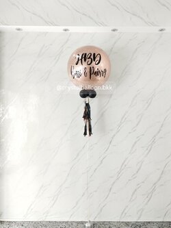 ลูกโป่งเซอร์ไพรส์วันเกิด Bubble ขนาด 24" พร้อมตกแต่ง สามารถเปลี่ยนสีลูกโป่ง/เปลี่ยนข้อความได้